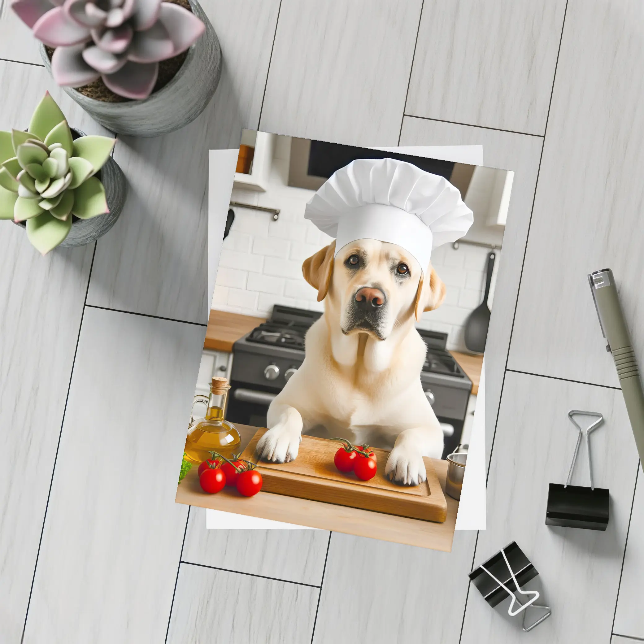 Labrador Retriever Chef Hat Kitchen Cooking – Postcards