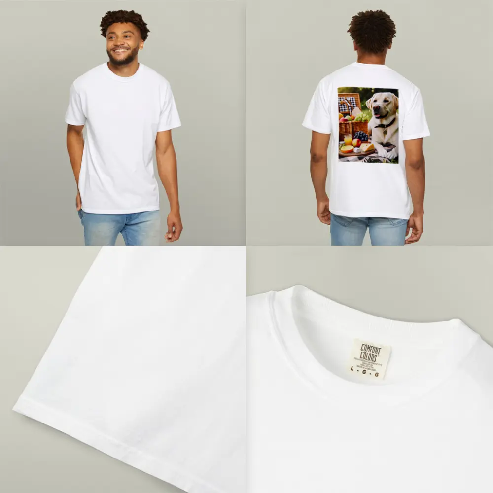 Yellow Labrador Retriever Relaxing at Picnic – T-Shirts