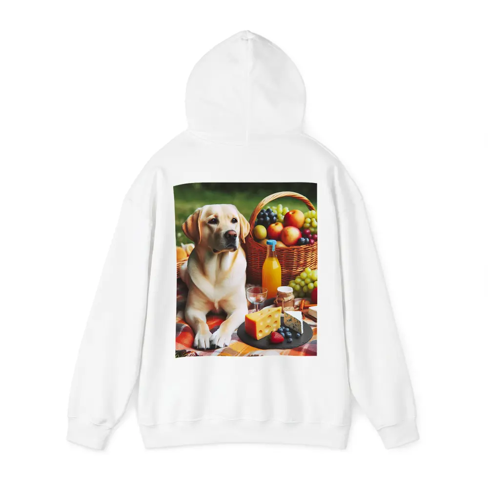 Labrador Retriever Relaxing at Picnic Spread – Hoodies