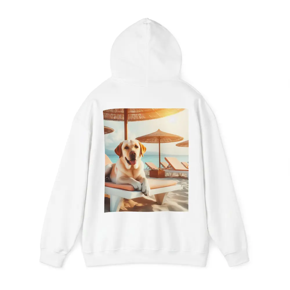 Labrador Retriever Relaxing on Beach Lounger – Hoodies