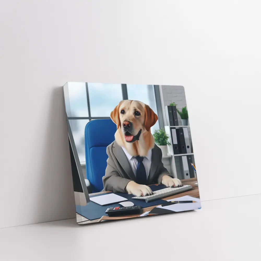 Labrador Retriever Boss Office Desk Suit – Wall Art
