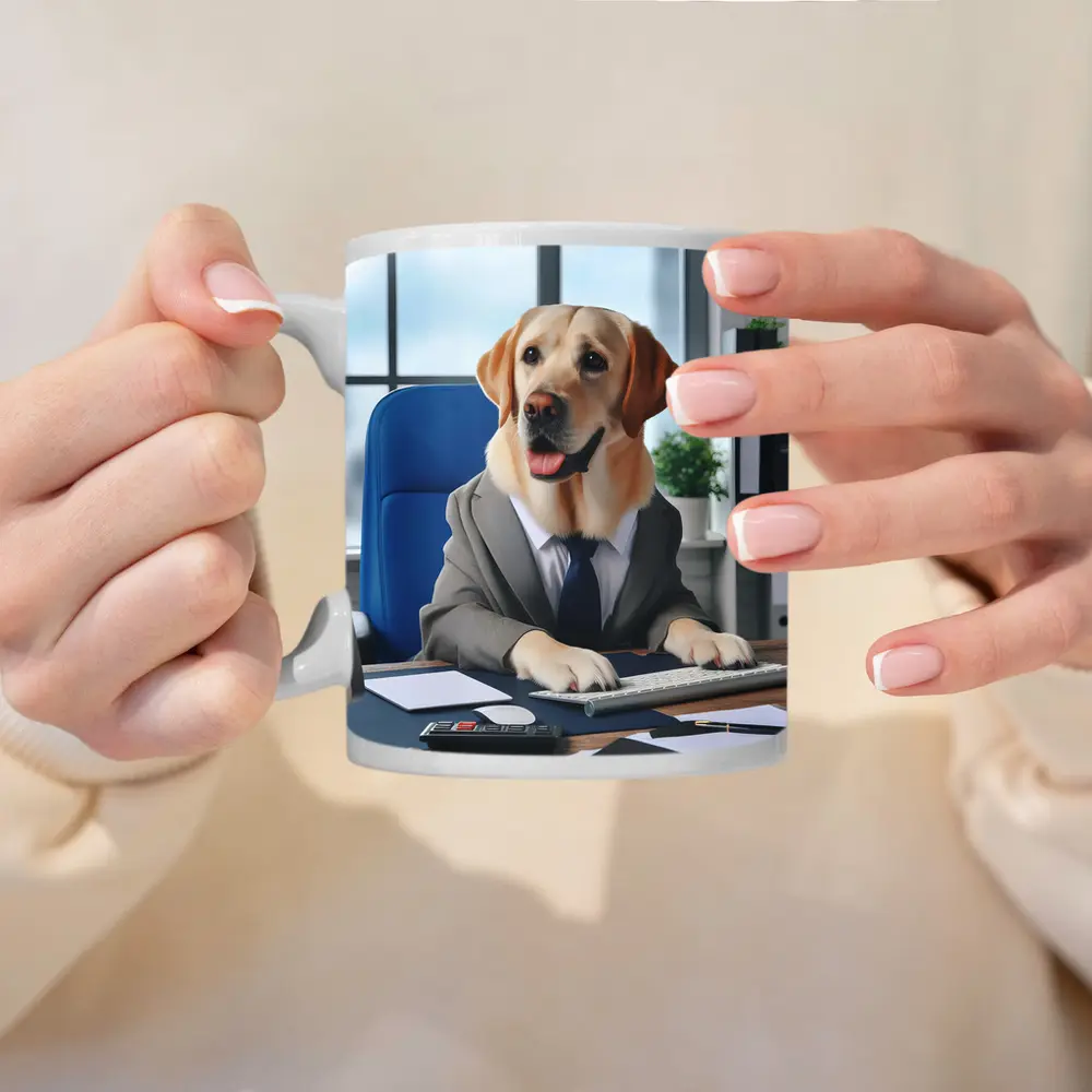 Labrador Retriever Boss Office Desk Suit – Mugs