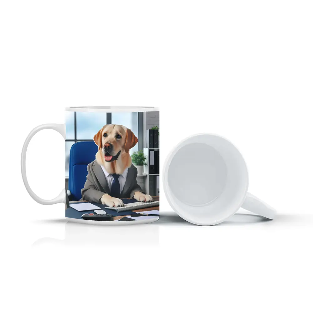Labrador Retriever Boss Office Desk Suit – Mugs