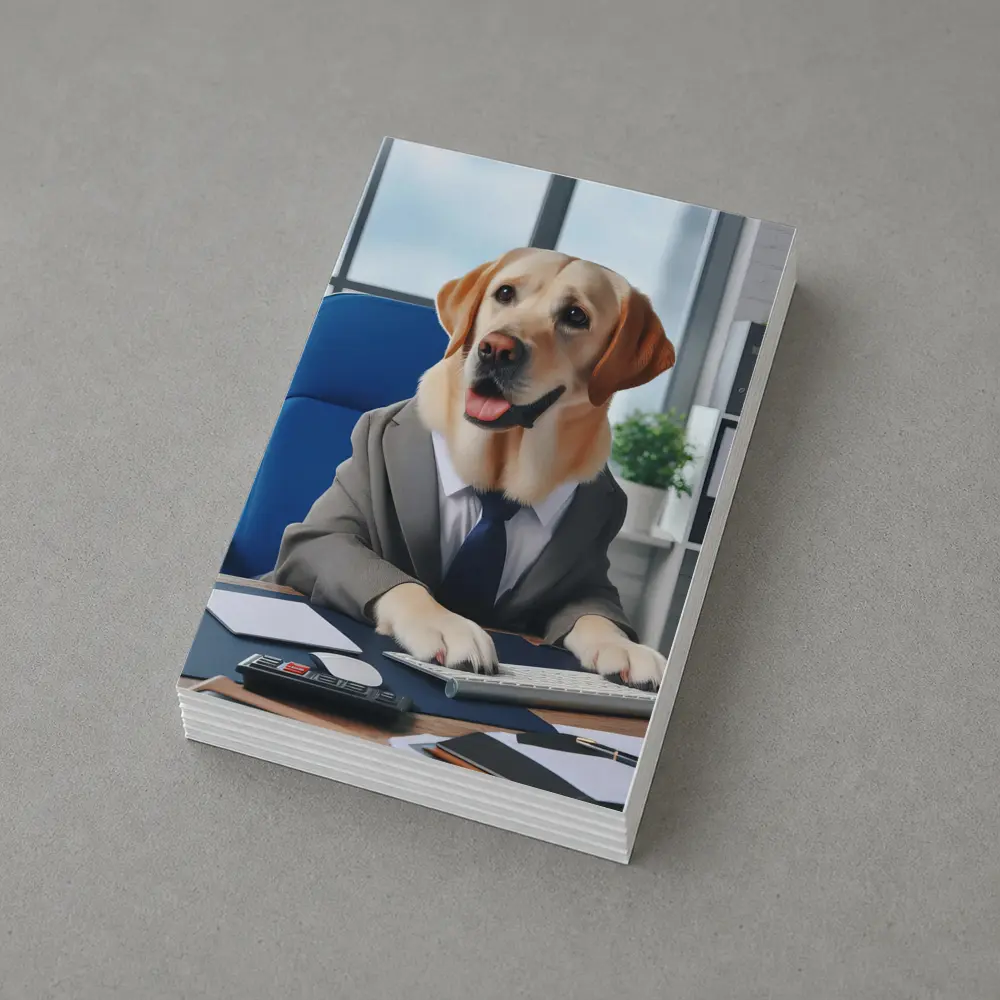 Labrador Retriever Boss Office Desk Suit – Postcards