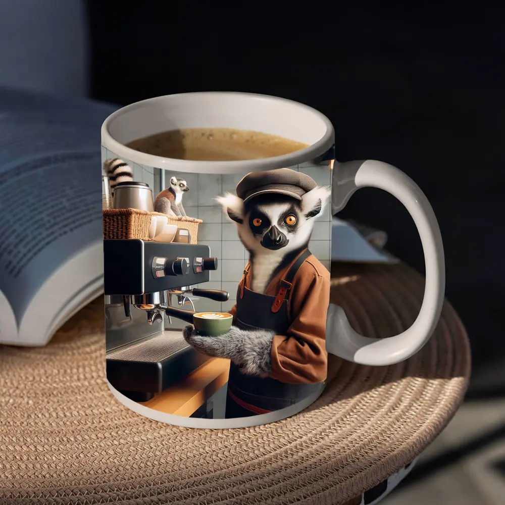 Ring Tailed Lemur Barista Coffee Shop – Mugs
