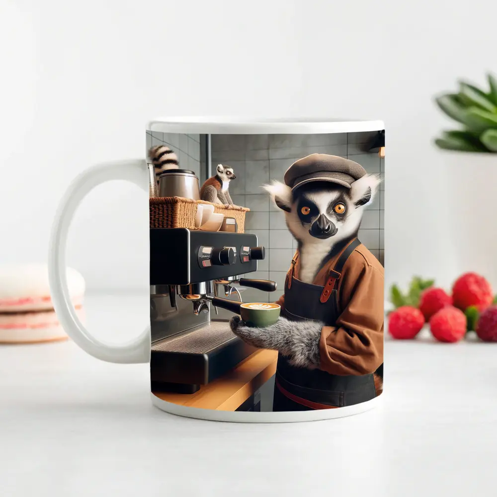 Ring Tailed Lemur Barista Coffee Shop – Mugs