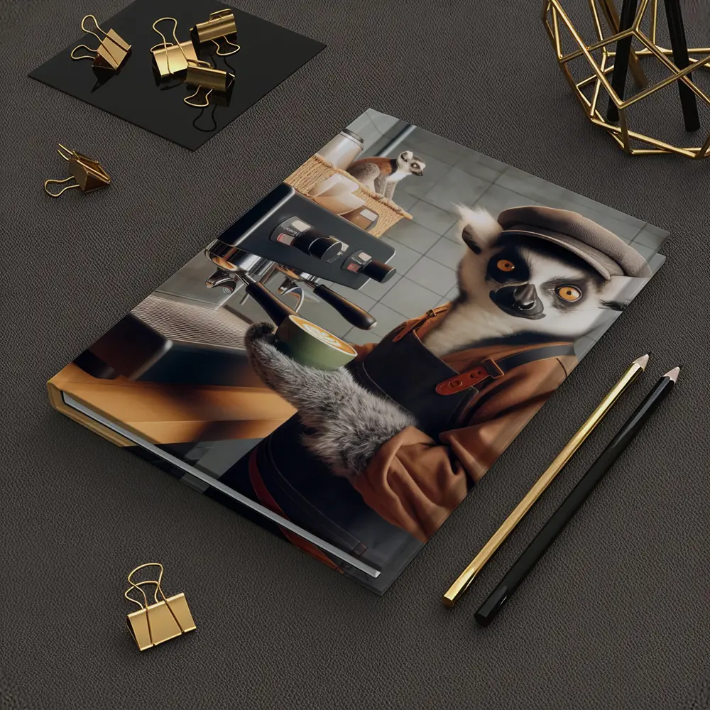 Ring Tailed Lemur Barista Coffee Shop – Notebooks