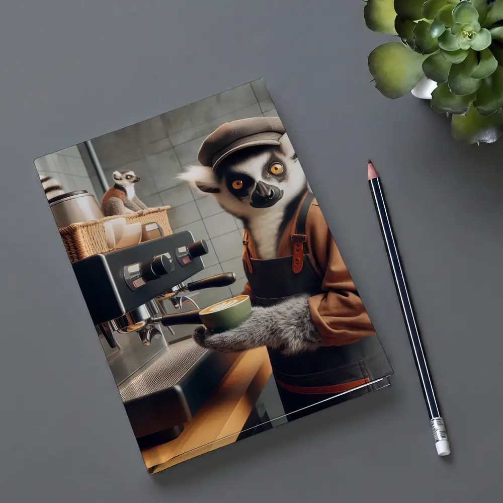 Ring Tailed Lemur Barista Coffee Shop – Notebooks