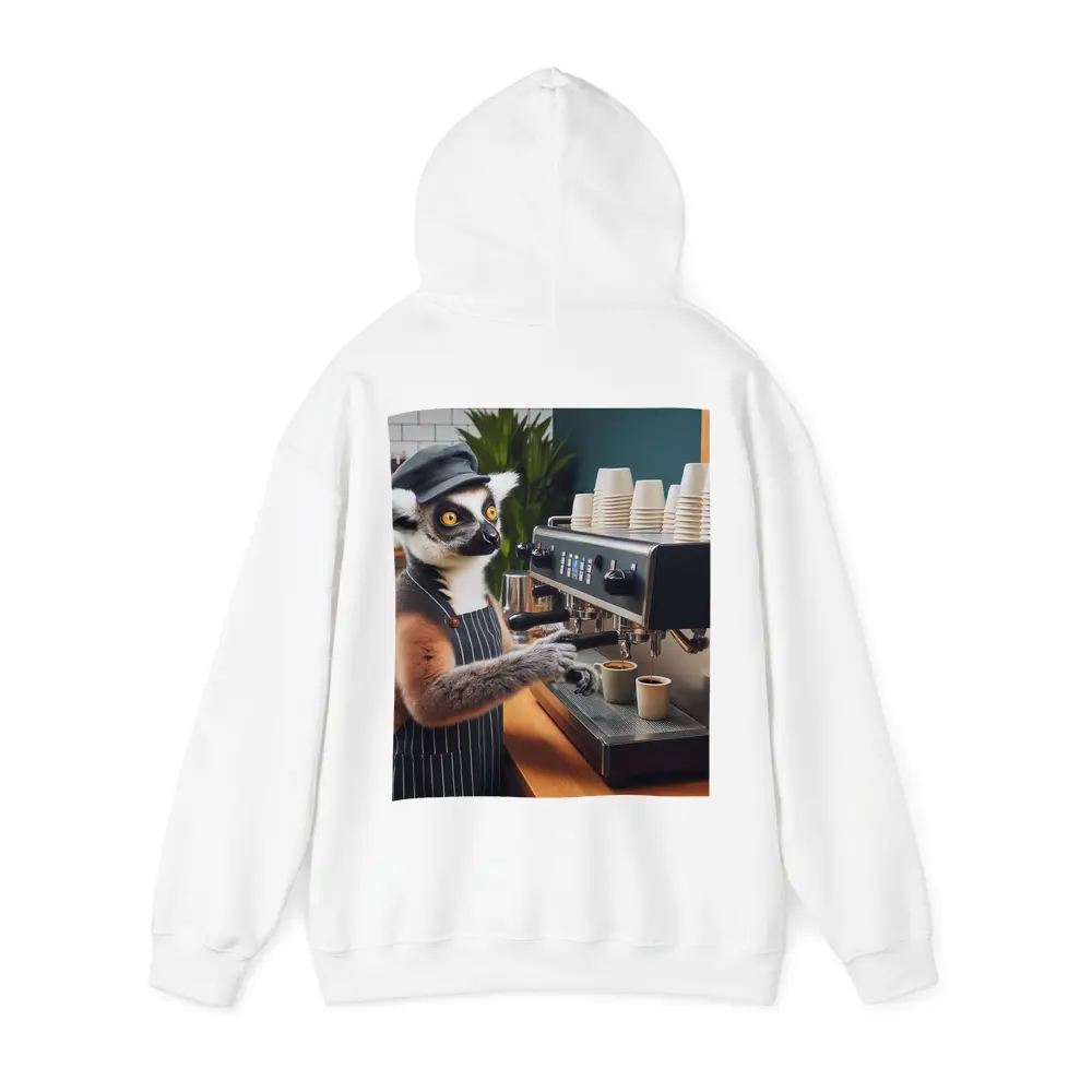 Ring Tailed Lemur Barista Making Espresso – Hoodies