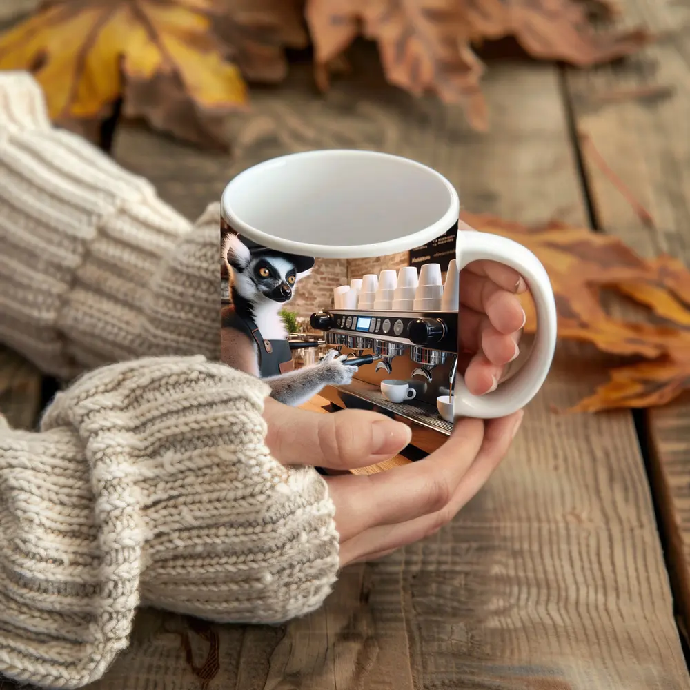 Ring Tailed Lemur Barista Coffee Shop – Mugs