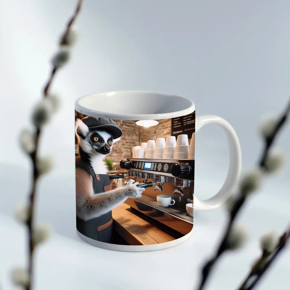 Ring Tailed Lemur Barista Coffee Shop – Mugs