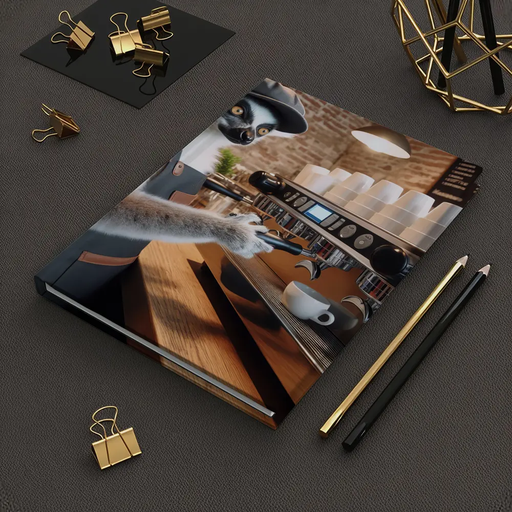 Ring Tailed Lemur Barista Coffee Shop – Notebooks