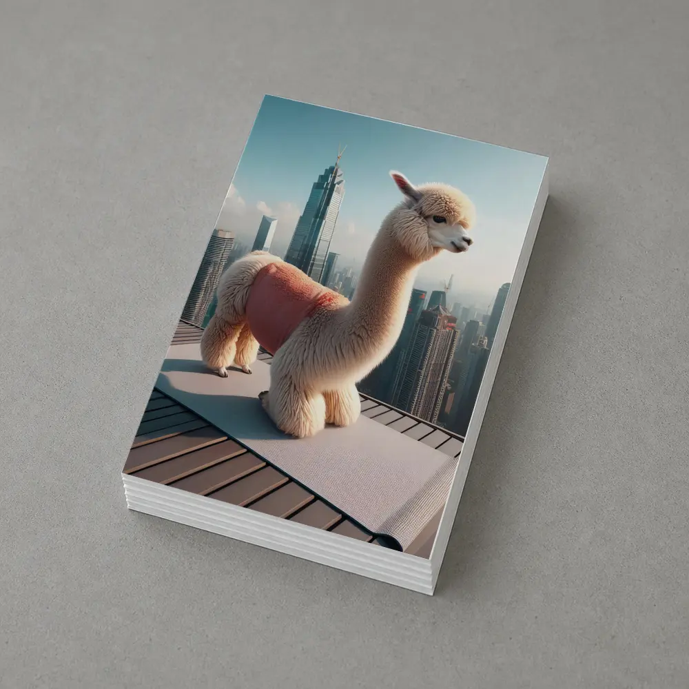 Fluffy Alpaca Yoga Mat City Skyline – Postcards