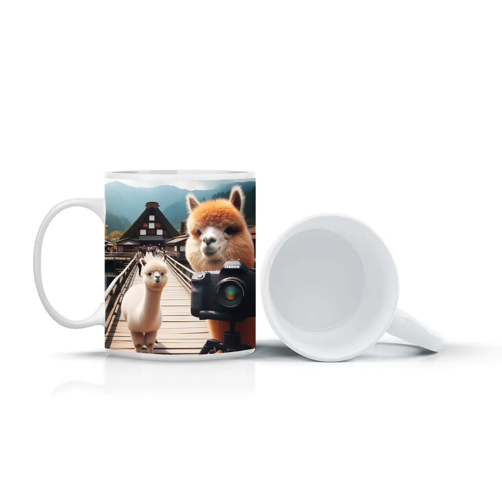 Alpaca Photographer Canon Camera Japan Village – Mugs