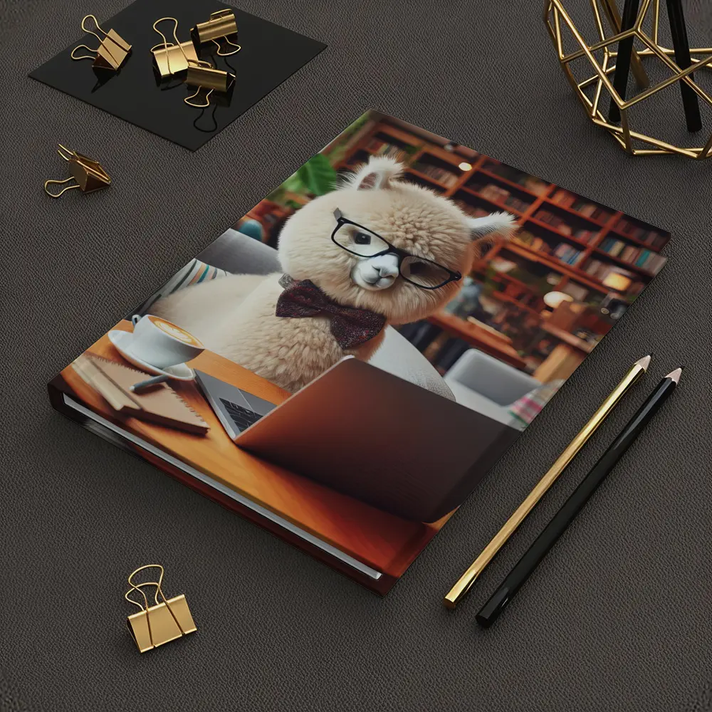 Alpaca Wearing Glasses Working On Laptop – Notebooks