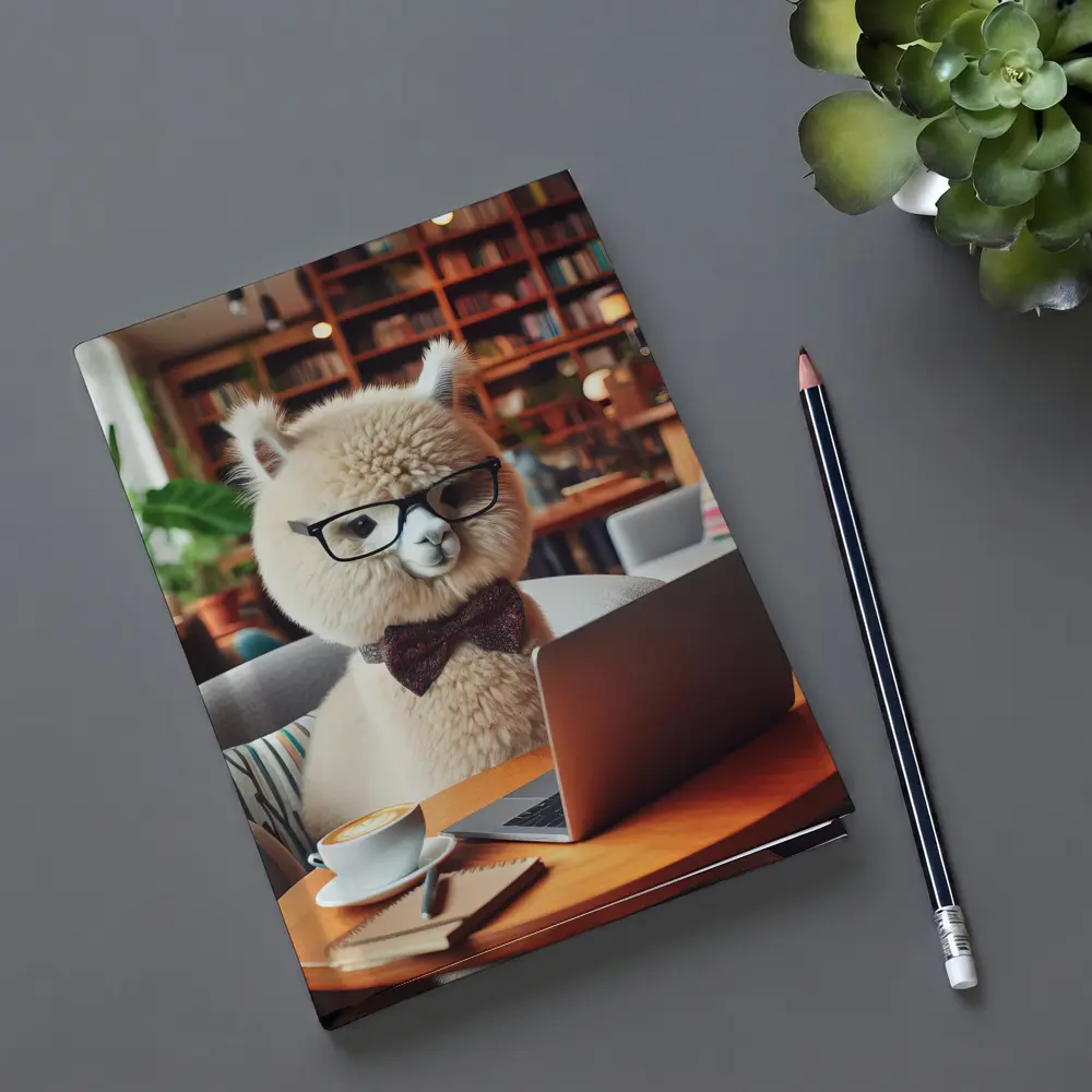 Alpaca Wearing Glasses Working On Laptop – Notebooks