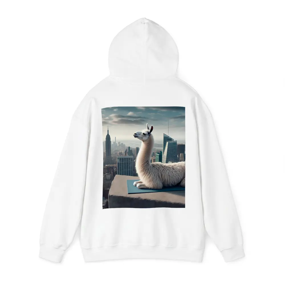 Llama on Yoga Mat New York Skyline – Hoodies