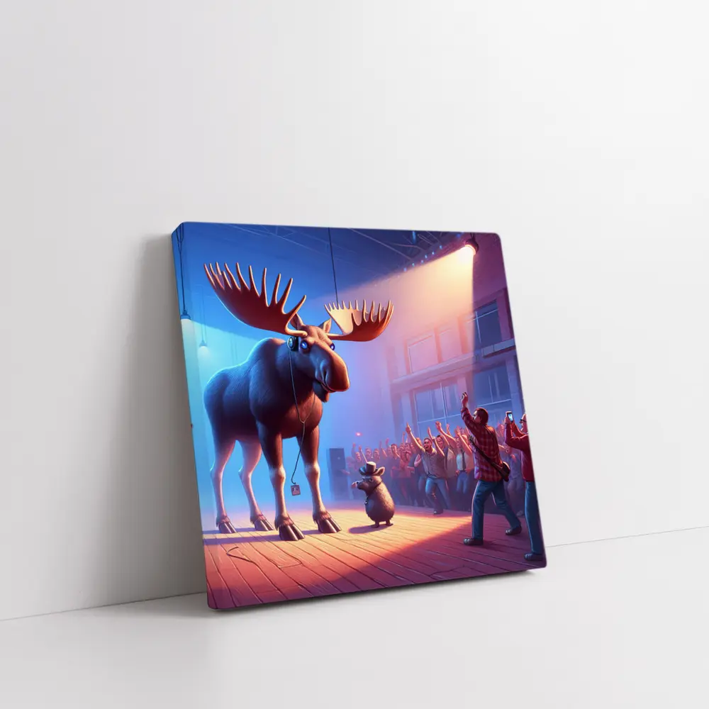 Moose On Stage Concert Crowd Spotlight – Wall Art