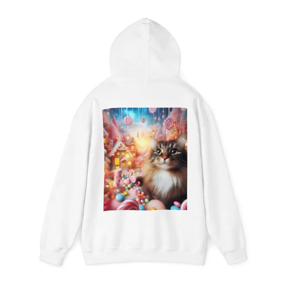 Fluffy Cat in Magical Candy Wonderland – Hoodies