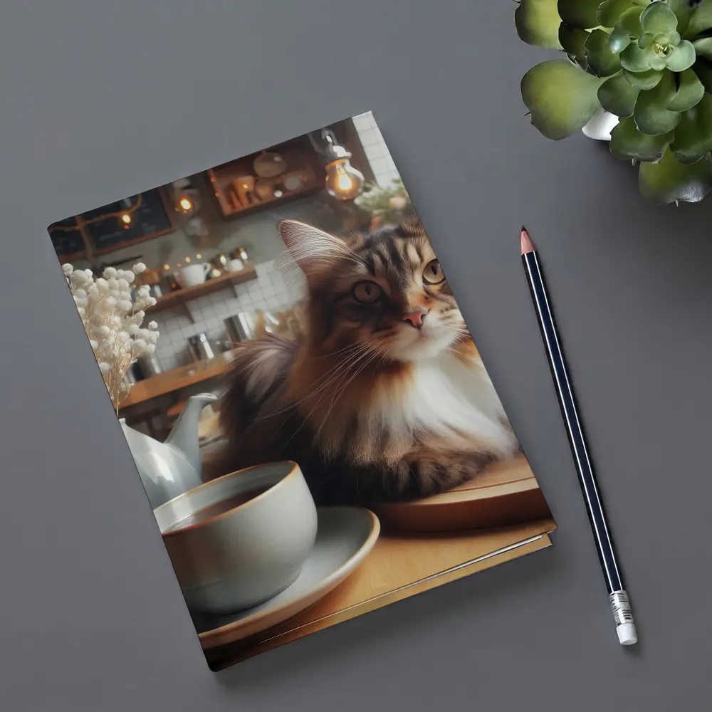 Maine Coon Cat Cozy Cafe Coffee Shop – Notebooks