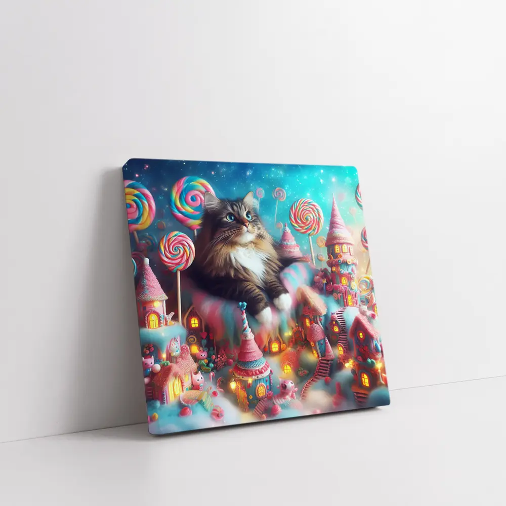 Norwegian Forest Cat Magical Candy Land Fantasy – Wall Art