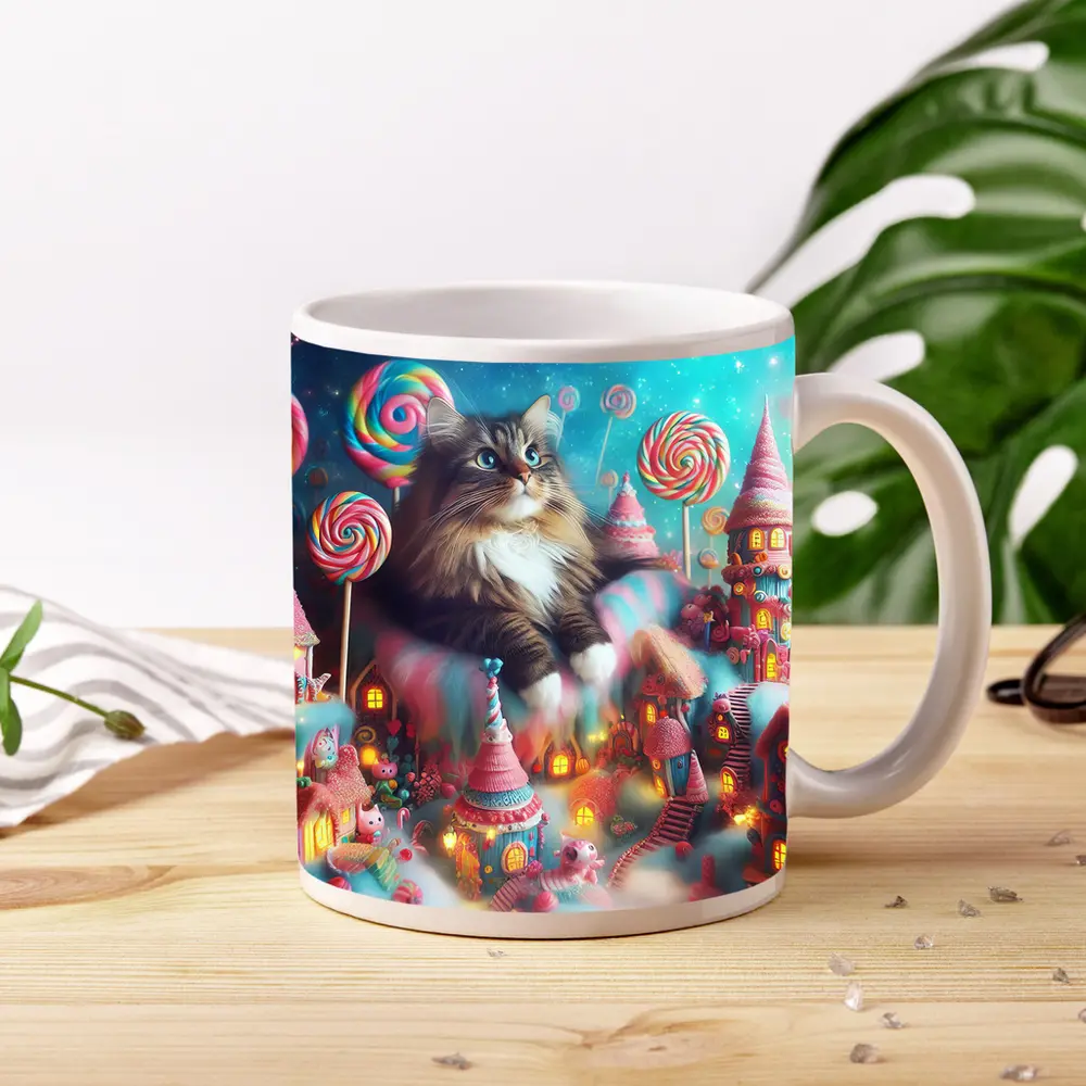 Norwegian Forest Cat Magical Candy Land Fantasy – Mugs