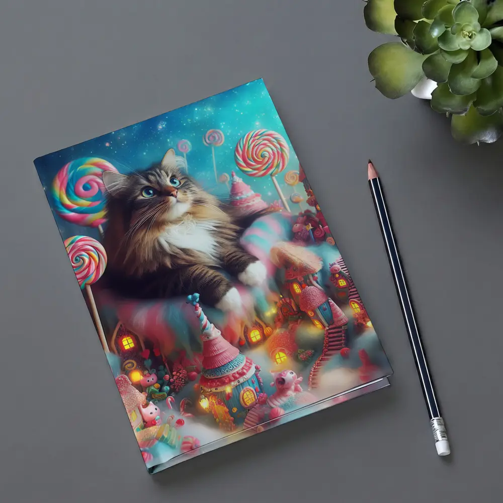 Norwegian Forest Cat Magical Candy Land Fantasy – Notebooks