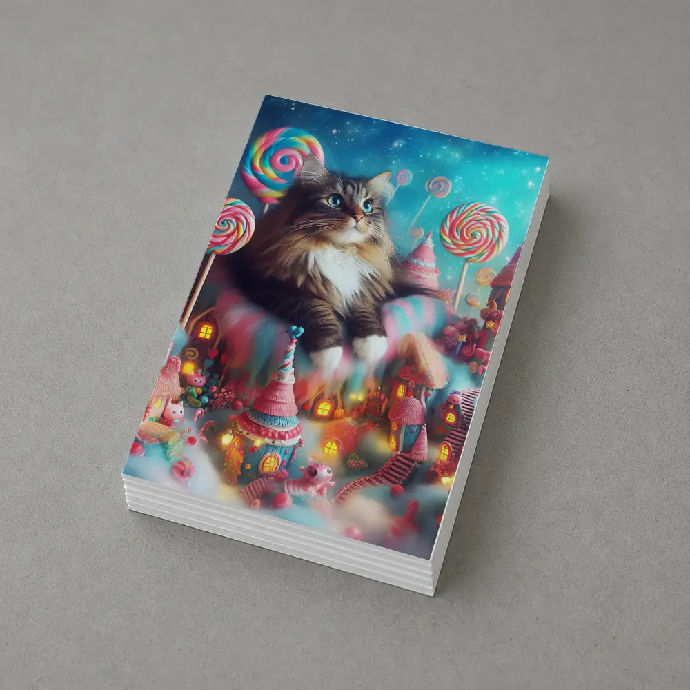 Norwegian Forest Cat Magical Candy Land Fantasy – Postcards