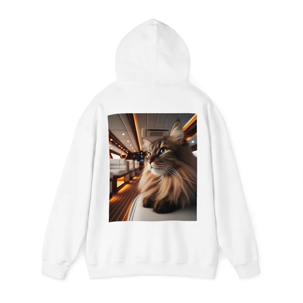 Somali Cat Relaxing Inside Luxury Yacht – Hoodies