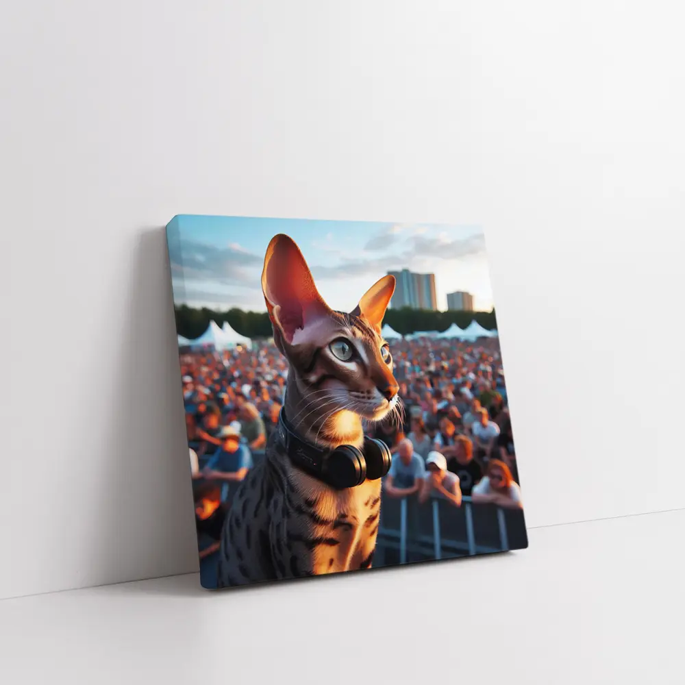 Oriental Shorthair Cat Concert Crowd Music – Wall Art
