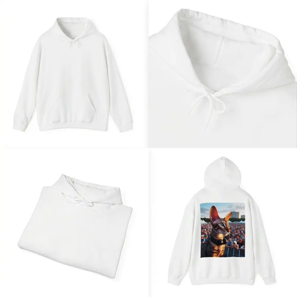 Oriental Shorthair Cat Concert Crowd Music – Hoodies