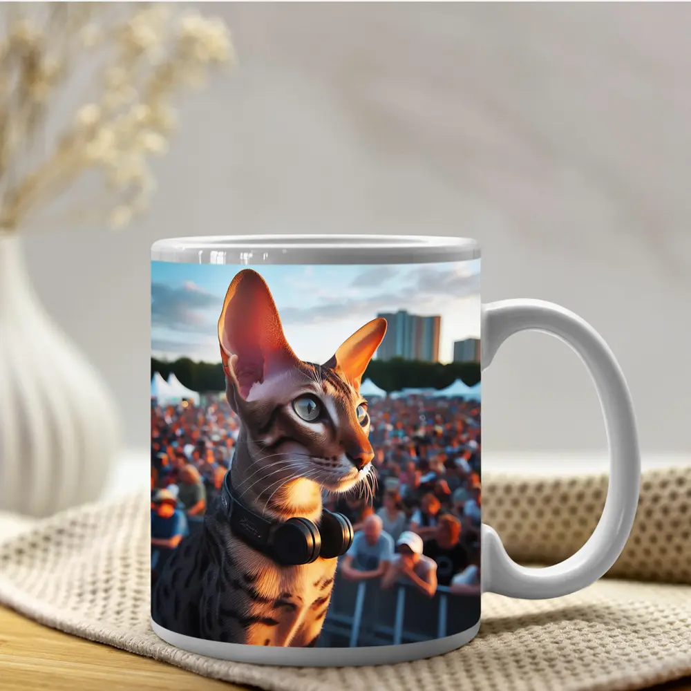 Oriental Shorthair Cat Concert Crowd Music – Mugs