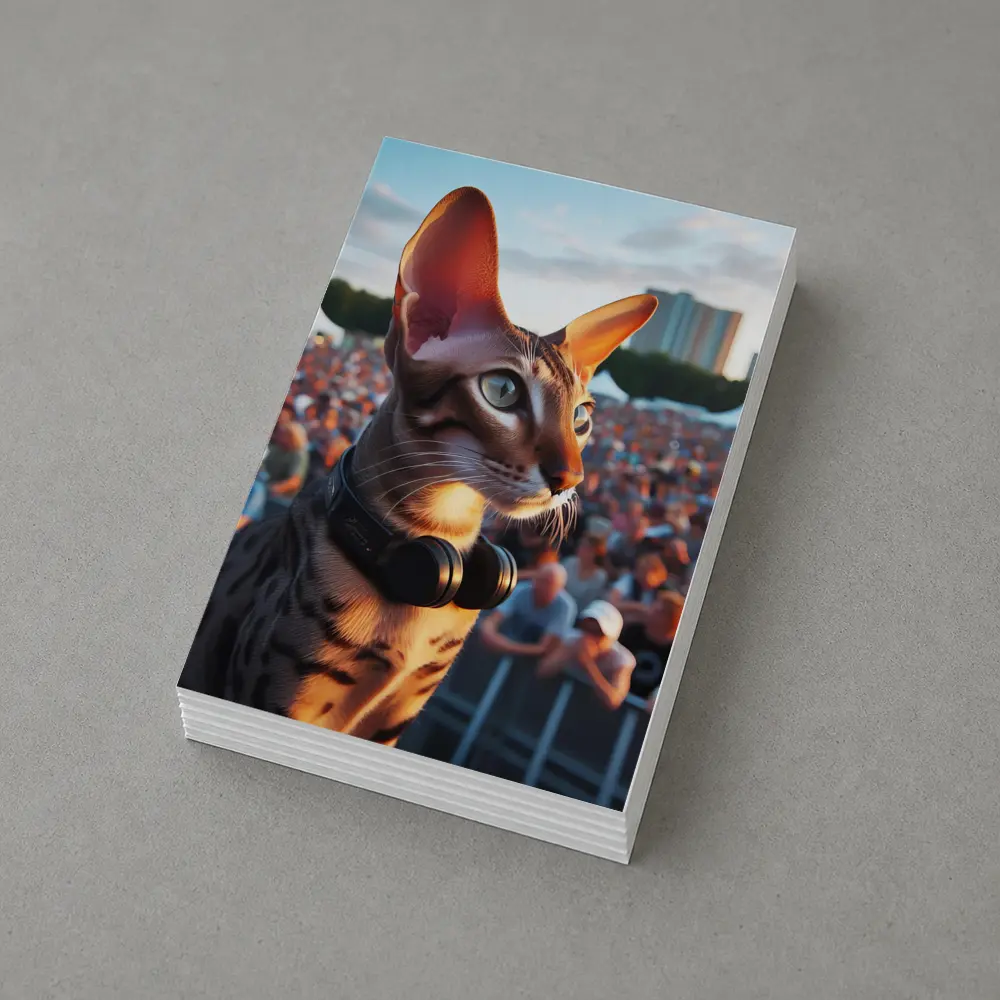Oriental Shorthair Cat Concert Crowd Music – Postcards
