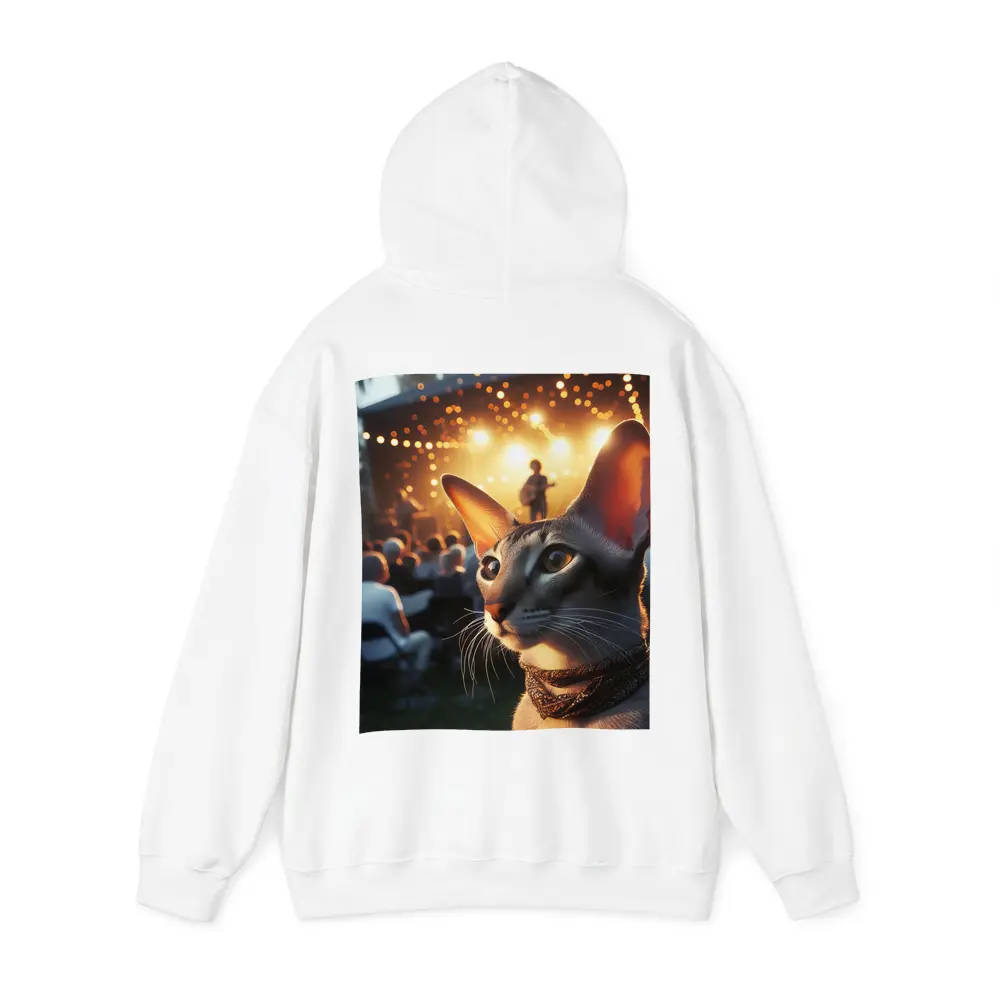Oriental Shorthair Cat Outdoor Concert Night – Hoodies