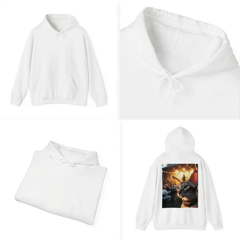Oriental Shorthair Cat Outdoor Concert Night – Hoodies