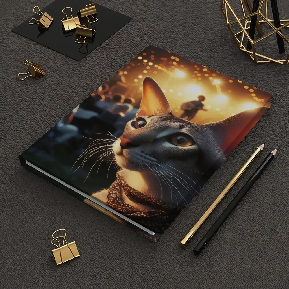 Oriental Shorthair Cat Outdoor Concert Night – Notebooks