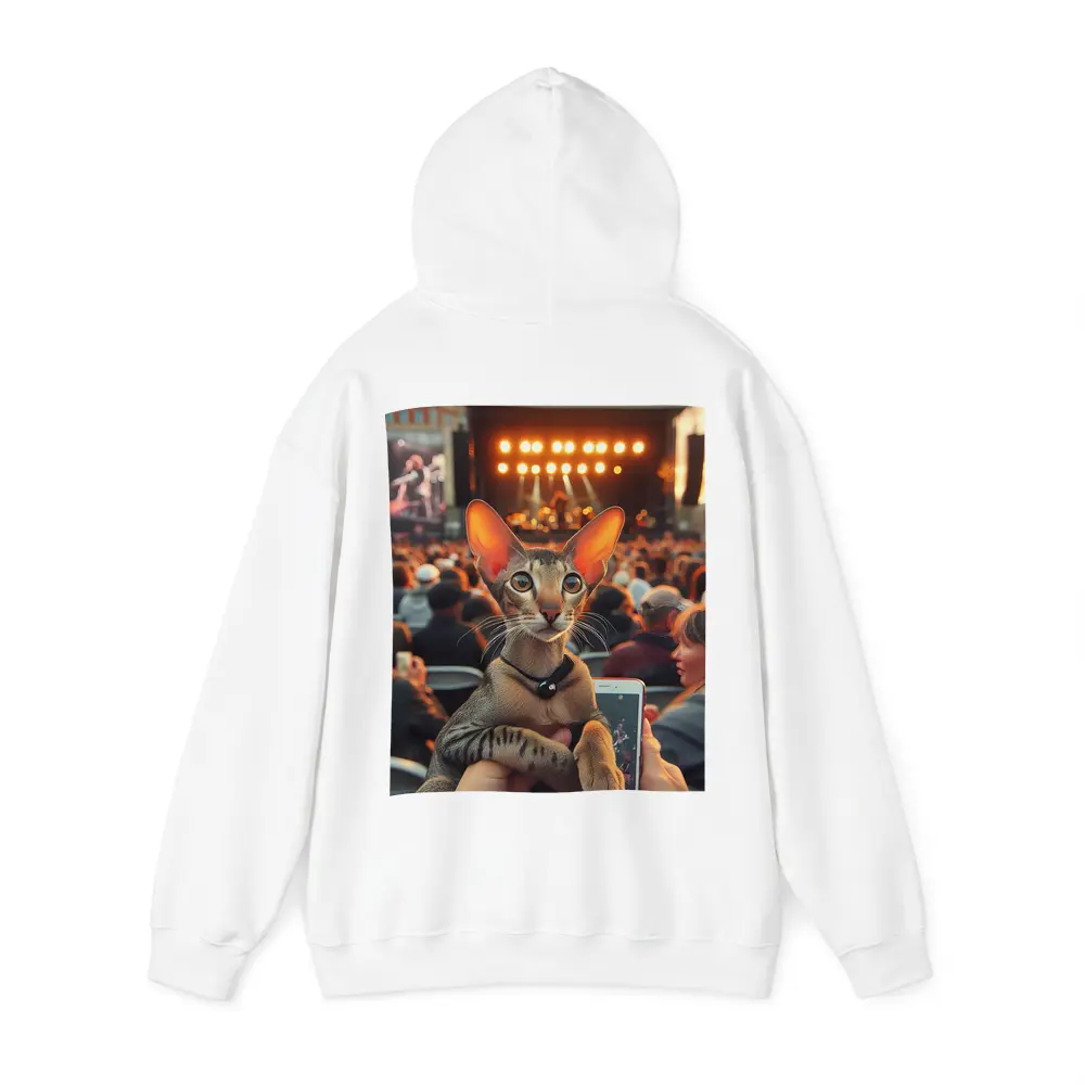 Oriental Shorthair Cat At Outdoor Concert – Hoodies