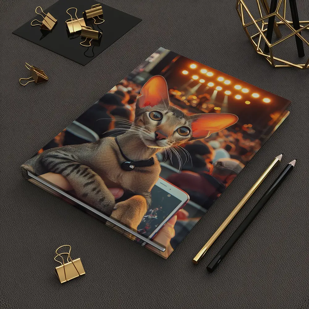 Oriental Shorthair Cat At Outdoor Concert – Notebooks