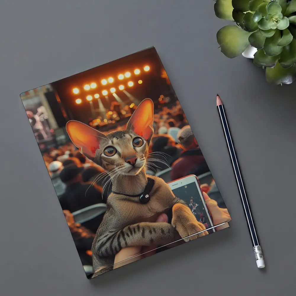 Oriental Shorthair Cat At Outdoor Concert – Notebooks