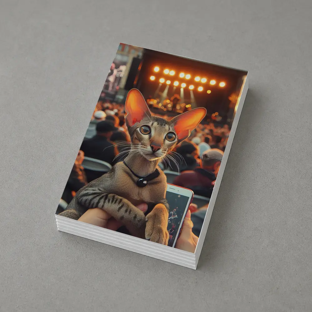 Oriental Shorthair Cat At Outdoor Concert – Postcards