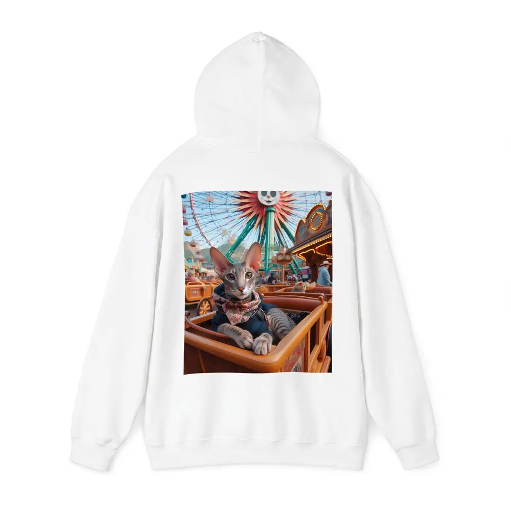 Oriental Shorthair Cat at Amusement Park – Hoodies