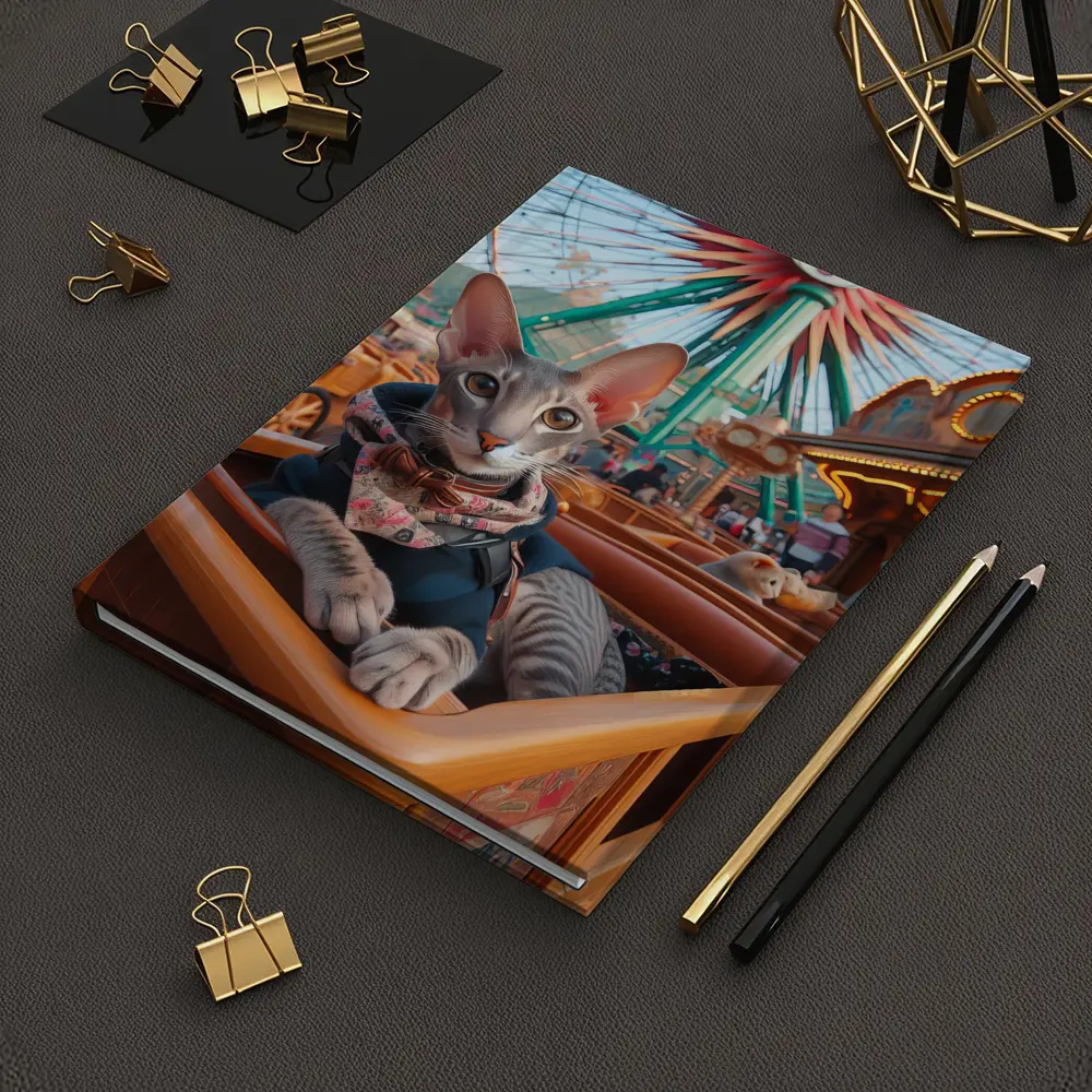 Oriental Shorthair Cat at Amusement Park – Notebooks