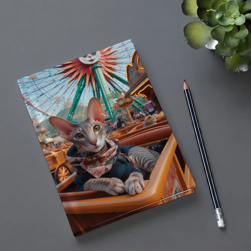 Oriental Shorthair Cat at Amusement Park – Notebooks