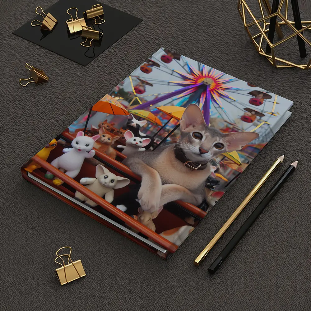 Abyssinian Cat Carnival Ferris Wheel Scene – Notebooks