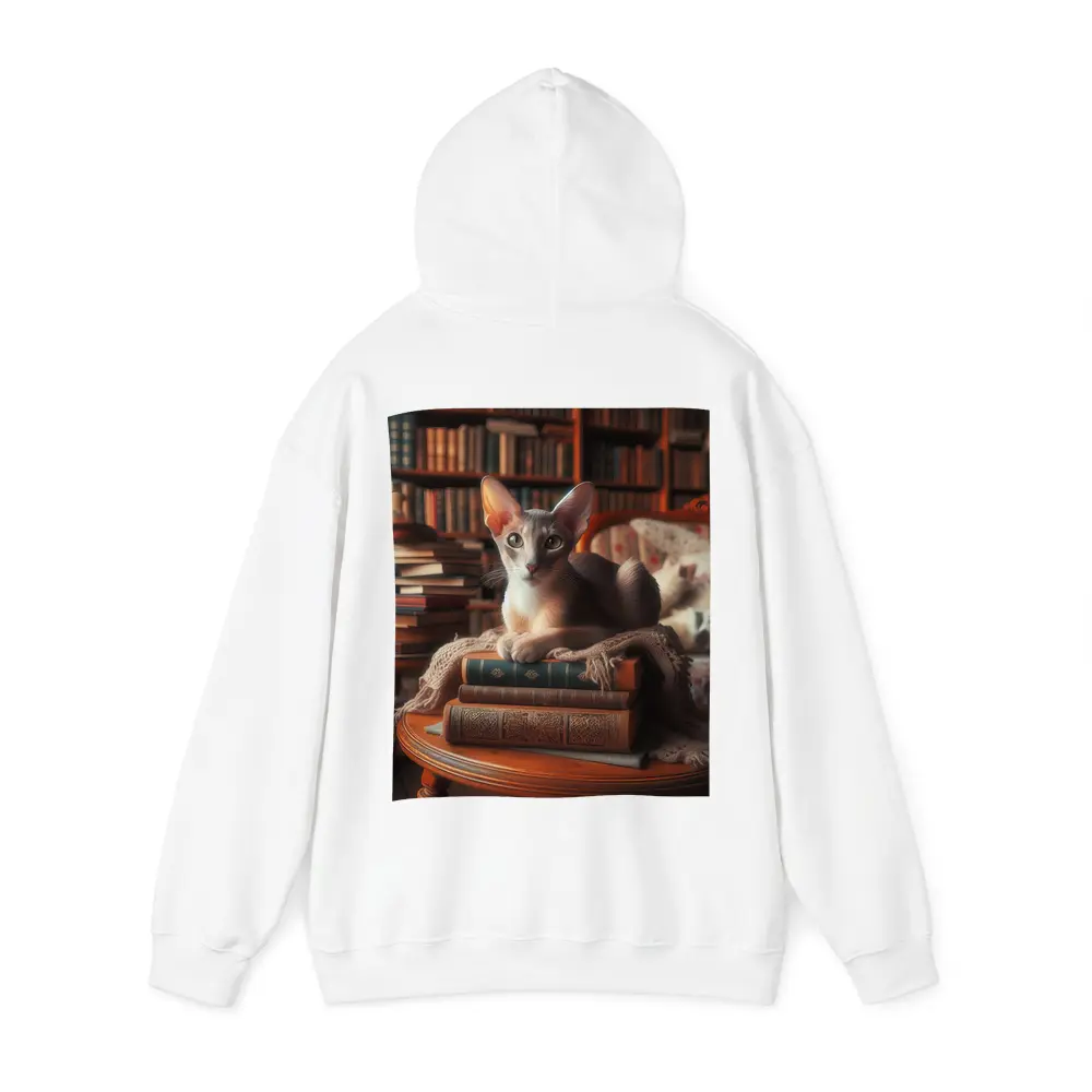 Oriental Shorthair Cat Library Cozy Books – Hoodies