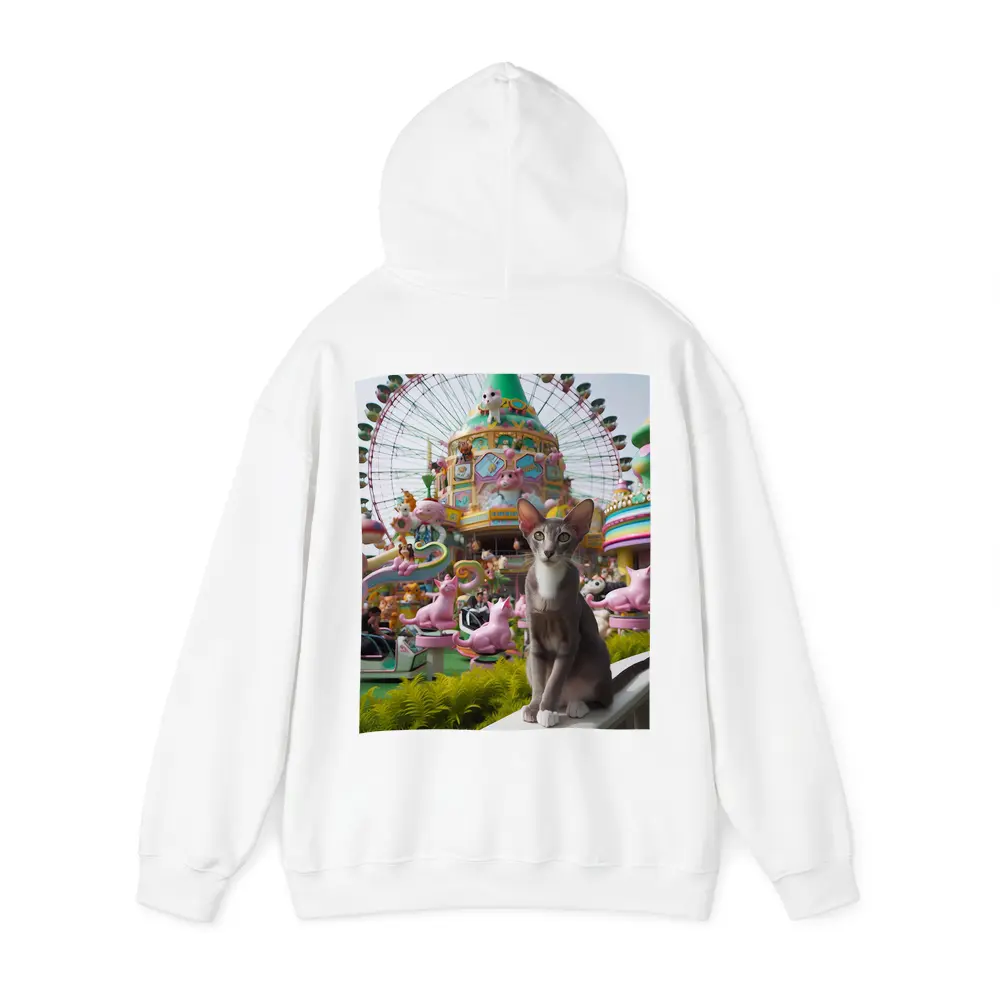 Oriental Shorthair Cat Colorful Amusement Park – Hoodies