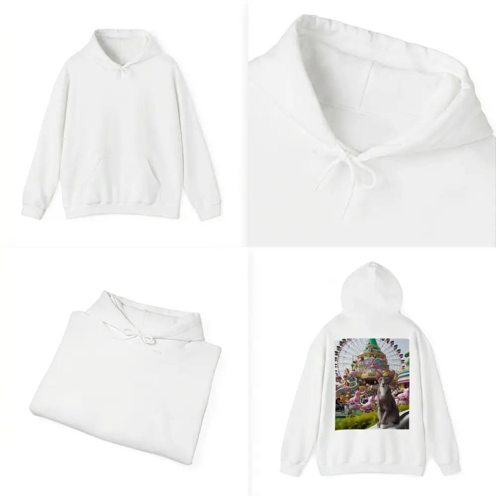 Oriental Shorthair Cat Colorful Amusement Park – Hoodies
