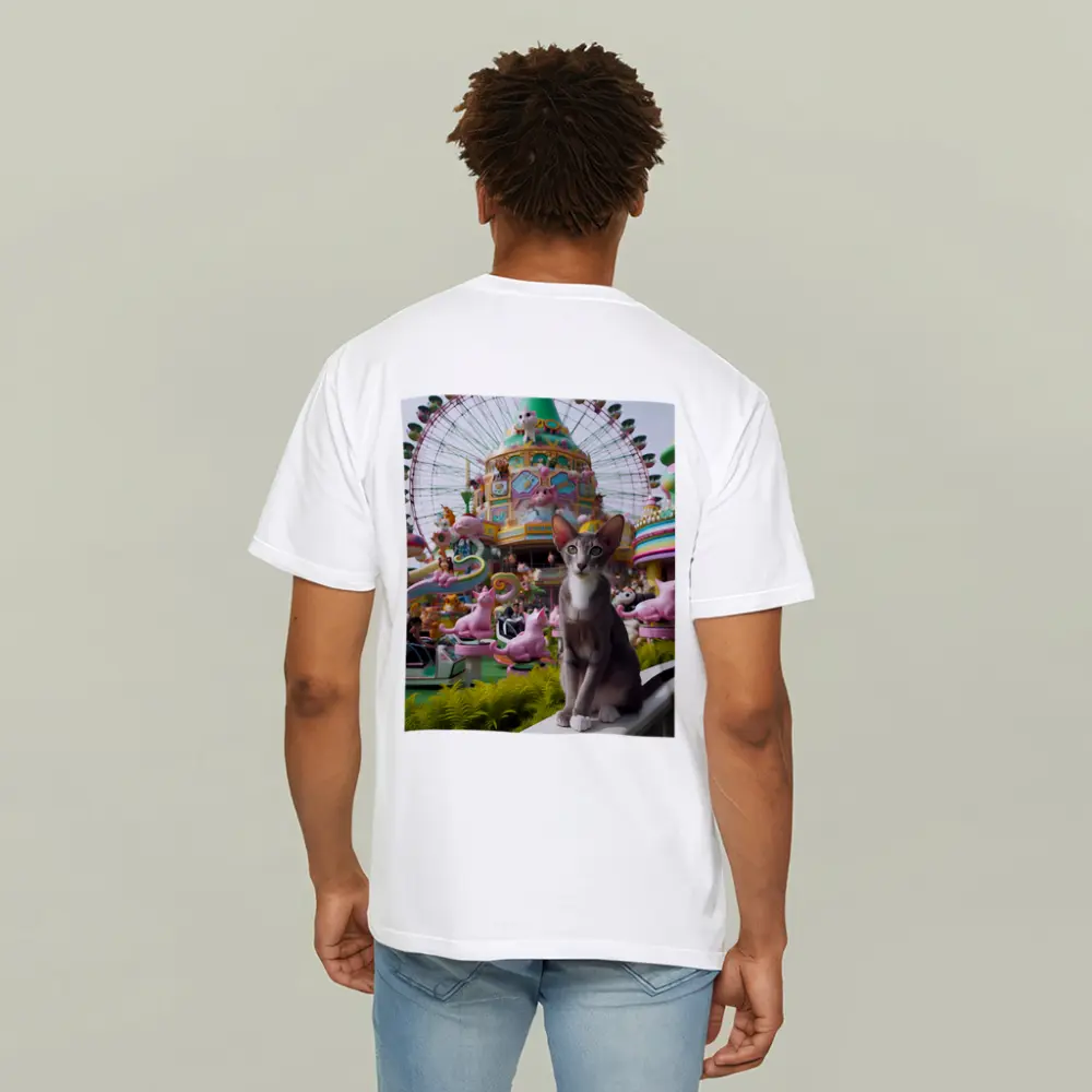 Oriental Shorthair Cat Colorful Amusement Park – T-Shirts