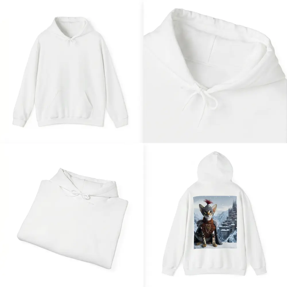 Oriental Shorthair Knight Cat Snow Castle – Hoodies