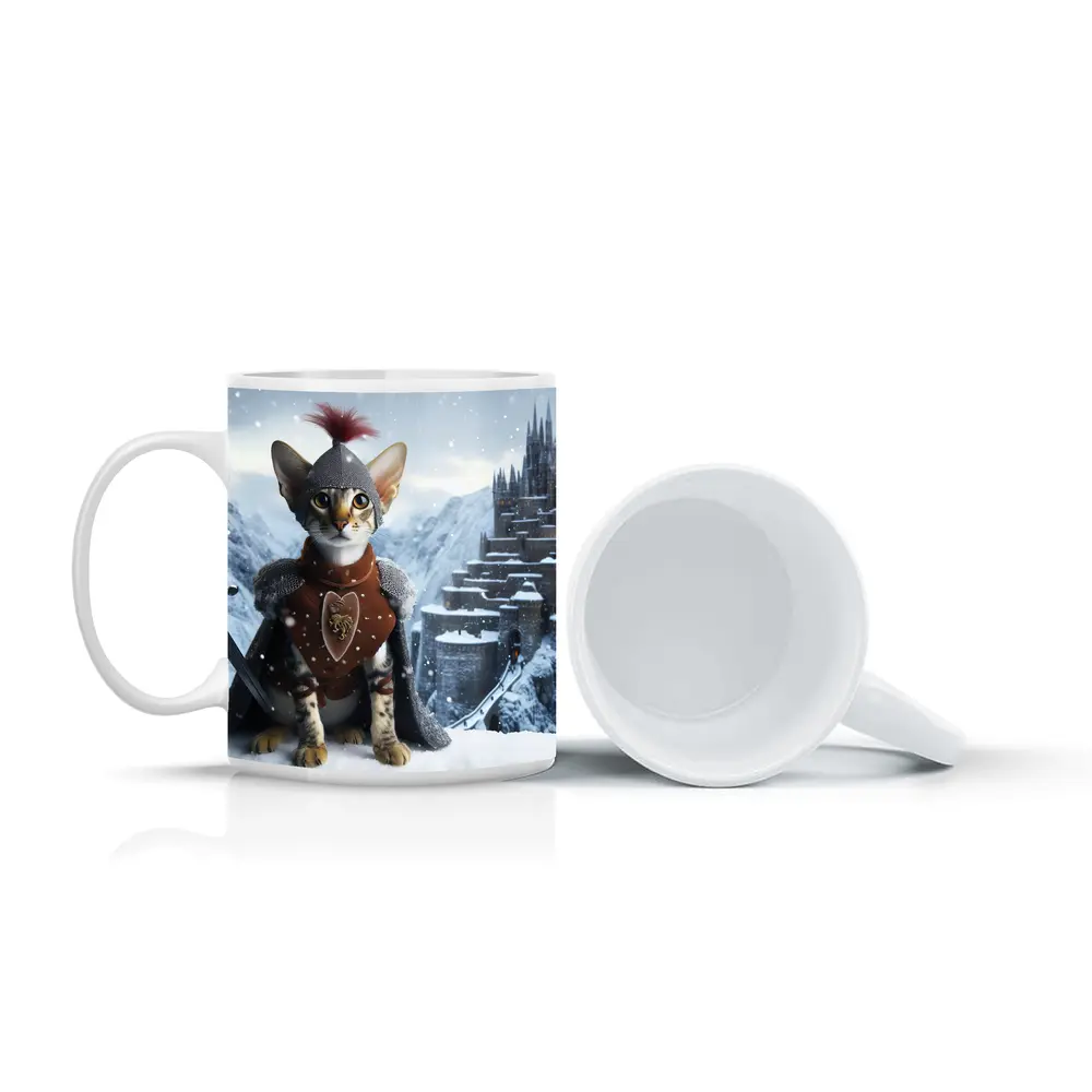 Oriental Shorthair Knight Cat Snow Castle – Mugs